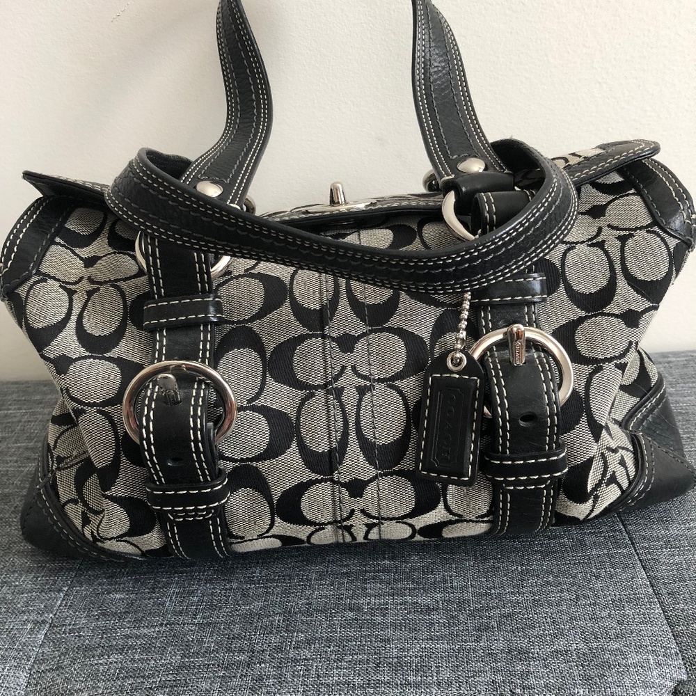 Coach monogram satchel bag